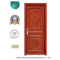 Европейский Стиль деревянная дверь с красивой резьбой (РС-6008)